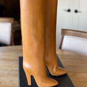 NIB Saint Laurent Koller Tall Boot in Brandy, Size 37.5 (size 7 US)